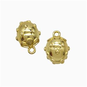 Copper Strawberry Charms Pendant Gold Plated, approx 9-10mm [FD21971]