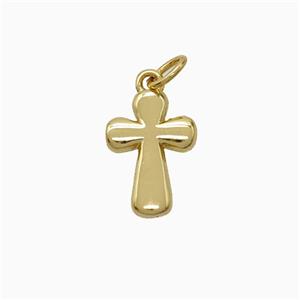 Copper Cross Pendant Gold Plated, approx 9-13mm [FD21978]
