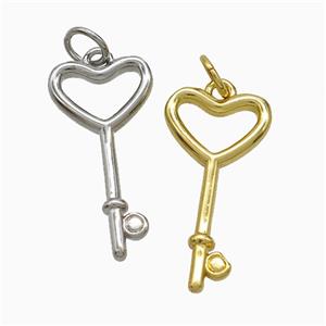Copper Key Pendant Mixed, approx 11-21mm [FD22027]