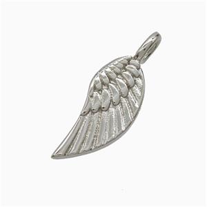 Copper Angel Wings Pendant Platinum Plated, approx 8-16mm [FD22036]