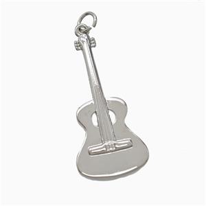 Copper Guitar Charms Pendant Platinum Plated, approx 15-32mm [FD22044]