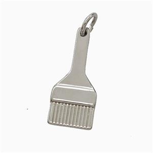 Copper Brush Charms Pendant Platinum Plated, approx 8-18mm [FD22054]