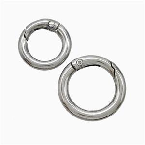 Copper Carabiner Clasp Platinum Plated, approx 25mm [FD22166-25MM]