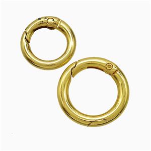 Copper Carabiner Clasp Gold Plated, approx 25mm [FD22167-25MM]