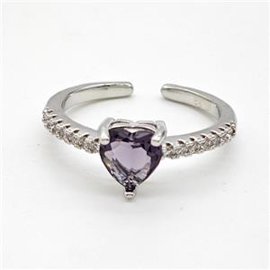 Copper Ring Pave Zircon Bead, Platinum Plated, approx 7mm, 18mm dia [FD22187]