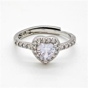 Copper Ring Pave Zircon Bead, Platinum Plated, approx 6mm, 10mm, 18mm dia [FD22188]