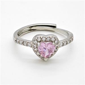 Copper Ring Pave Zircon Bead, Platinum Plated, approx 6mm, 10mm, 18mm dia [FD22189]