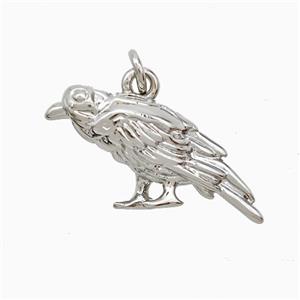 Copper Birds Pendant Platinum Plated, approx 10-19mm [FD22283]