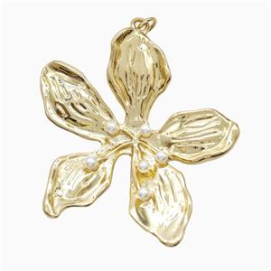 Enamel Copper Pendant, Gold Plated, approx 40mm [FD22348]