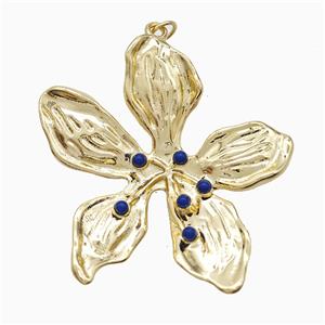 Enamel Copper Pendant, Gold Plated, approx 40mm [FD22349]