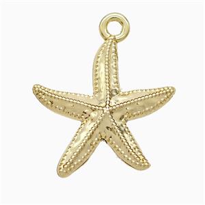 Copper Starfish Pendant Gold Plated, approx 19mm [FD22371]