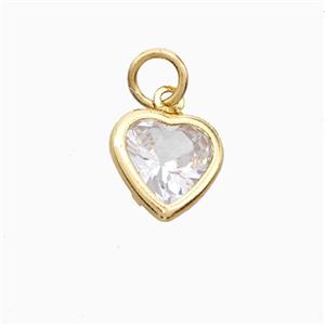 Copper Pendant Pave Zircon, Gold Plated, approx 9mm [FD22388]
