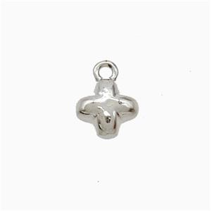 Copper Cross Pendant Platinum Plated, approx 7mm [FD22445]