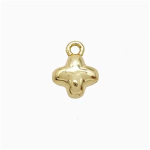 Copper Pendant Pave Zircon, Gold Plated, approx 7mm [FD22446]