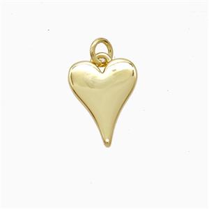 Copper Heart Pendant Gold Plated, approx 10-12mm [FD22454]