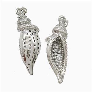 Copper Pendant Pave Zircon, Gold Plated, approx 11-30mm [FD22511]