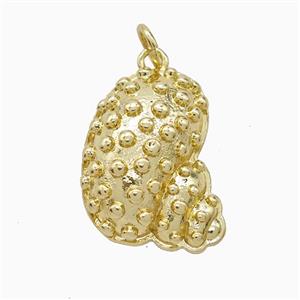 Copper Conch Shell Pendant Gold Plated, approx 18-20mm [FD22513]