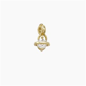 Copper Planet Pendant Pave Zirconia Gold Plated, approx 5mm [FD22586]