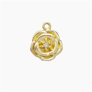 Copper Pendant, Gold Plated, approx 10mm [FD22607]