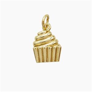 Copper Cake Pendant Gold Plated, approx 9-11.5mm [FD22628]