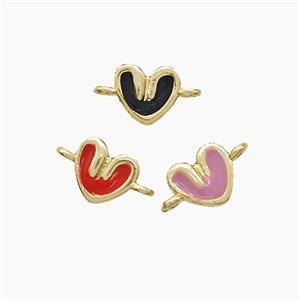 Enamel Copper Pendant, Gold Plated, approx 6-7mm [FD22670]