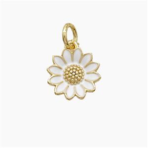Enamel Copper Pendant, Gold Plated, approx 10mm [FD22698]