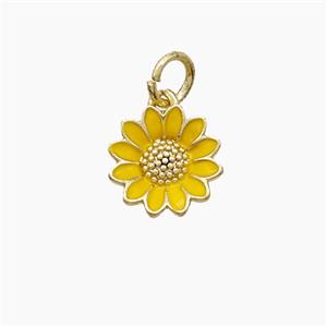 Enamel Copper Pendant, Gold Plated, approx 10mm [FD22700]