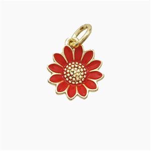 Enamel Copper Pendant, Gold Plated, approx 10mm [FD22701]