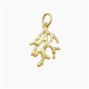 Copper Coral Reef Pendant Gold Plated, approx 11-15mm [FD22732]