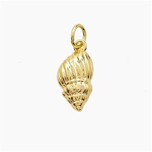 Copper Conch Shell Pendant Gold Plated, approx 7.5-13mm [FD22733]