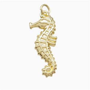 Copper Seahorse Pendant Gold Plated, approx 10-24mm [FD22741]