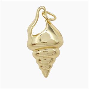 Copper Conch Shell Pendant Gold Plated, approx 12-23mm [FD22742]