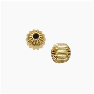 Copper Round Beads Gold Plated, approx 5mm [FD22919]