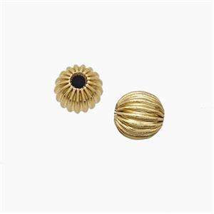 Copper Round Beads Gold Plated, approx 6mm [FD22921]