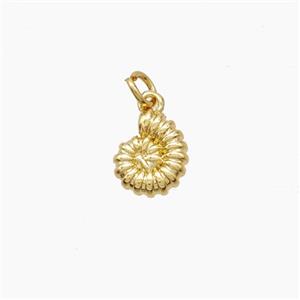 Copper Spiral Shell Pendant Gold Plated, approx 8-9mm [FD22925]