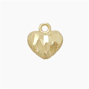 Copper Heart Pendant Gold Plated, approx 12mm [FD22935]