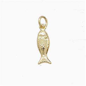 Copper Fish Pendant Gold Plated, approx 5-14mm [FD22942]