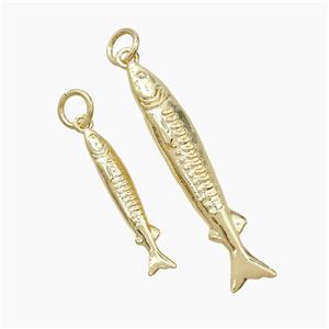 Copper Fish Pendant Gold Plated, approx 3-20mm [FD22944-S]