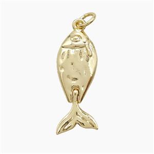 Copper Fish Pendant Gold Plated, approx 8-22mm [FD22945]