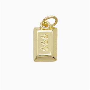 Copper 999 Bullion Nugget Pendant Gold Plated, approx 7.5-11mm [FD23091]