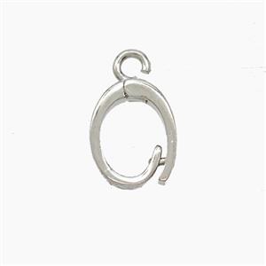 Copper Clasp Bail Platinum Plated, approx 10-13mm [FD23138]