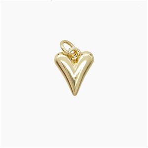 Copper Heart Pendant Gold Plated, approx 8-9mm [FD23267]