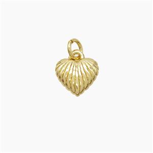 Copper Heart Pendant Gold Plated, approx 8mm [FD23268]