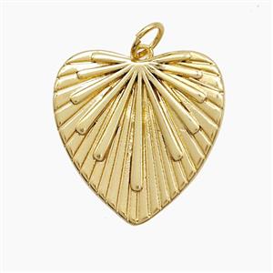 Copper Heart Pendant Gold Plated, approx 19mm [FD23327]