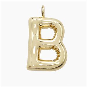 Copper Letter-B Pendant Gold Plated, approx 16-20mm [FD23361]
