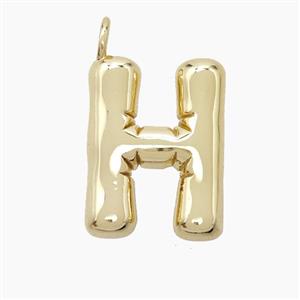 Copper Letter-H Pendant Gold Plated, approx 16-20mm [FD23367]