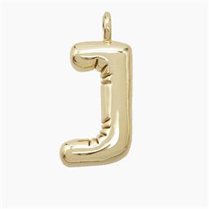 Copper Letter-J Pendant Gold Plated, approx 16-20mm [FD23369]