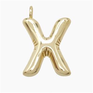 Copper Letter-X Pendant Gold Plated, approx 16-20mm [FD23383]