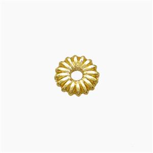 Zinc Alloy Rondelle Spacer Beads Gold Plated, approx 4mm [FD23707]