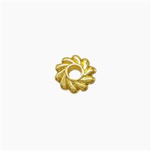 Zinc Alloy Rondelle Spacer Beads Gold Plated, approx 5mm [FD23709]